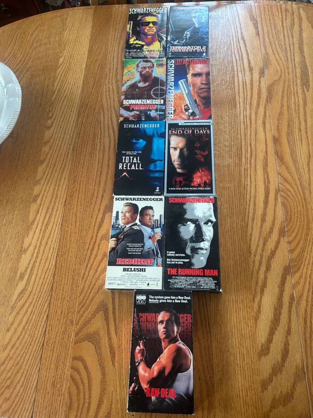 Arnold Schwarzenegger VHS Movie Collection - Assorted Covers